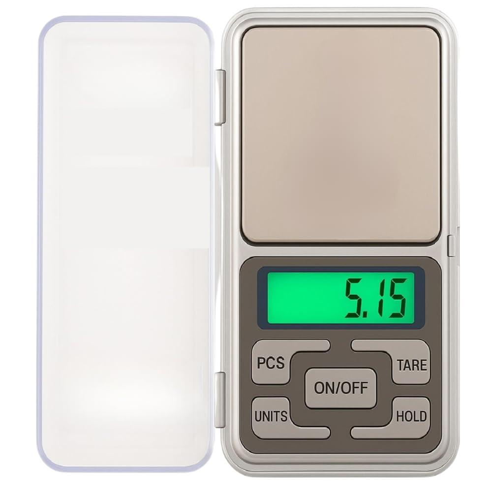 Electronic weighing machines for Jewellery 0.1G to 200G Small Weight Machine for Shop - Silver